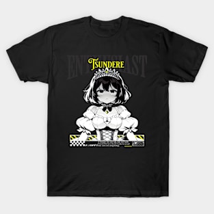 Tsundere Enthusiast - Aesthetic streetwear hard love girl T-Shirt